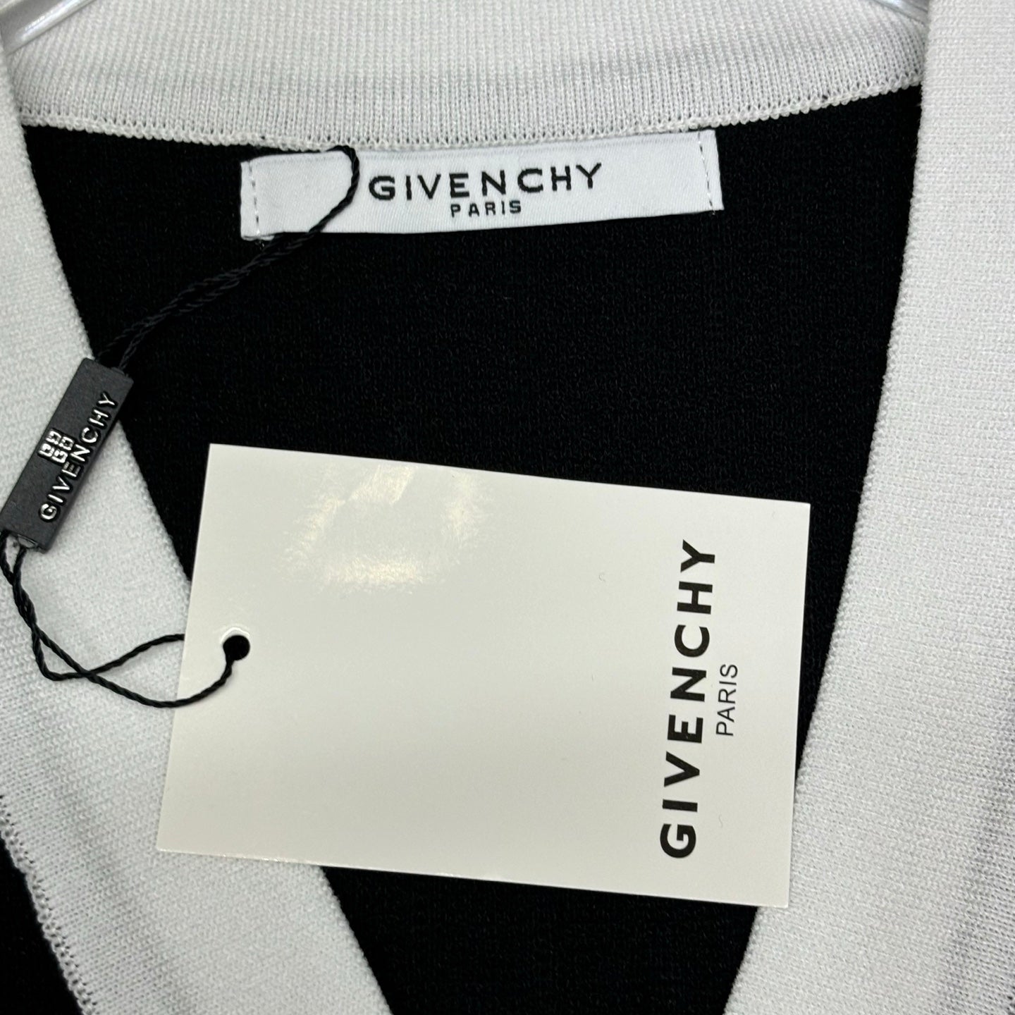 V-neck dark patterned logo cardigan