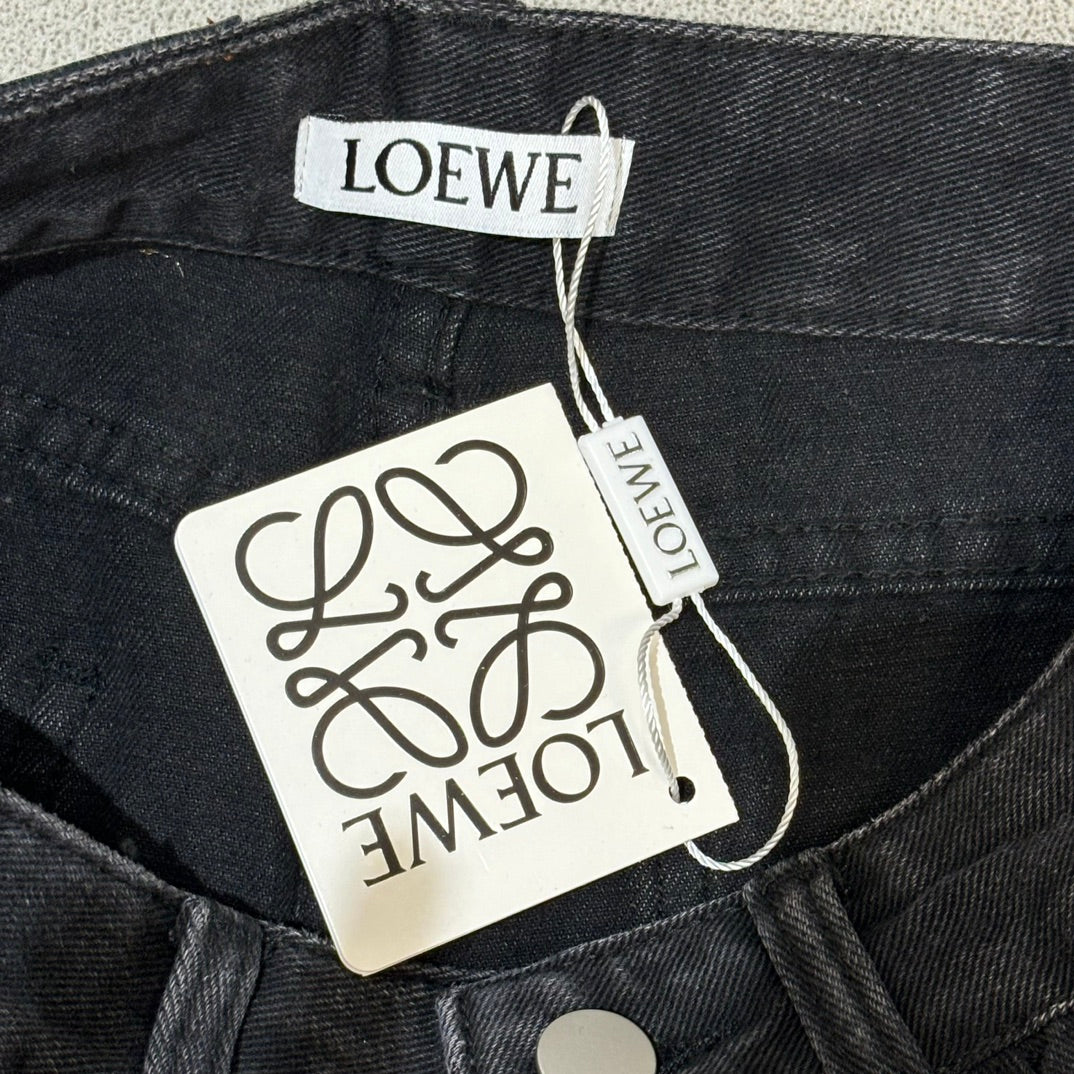 Embroidered straight leg jeans