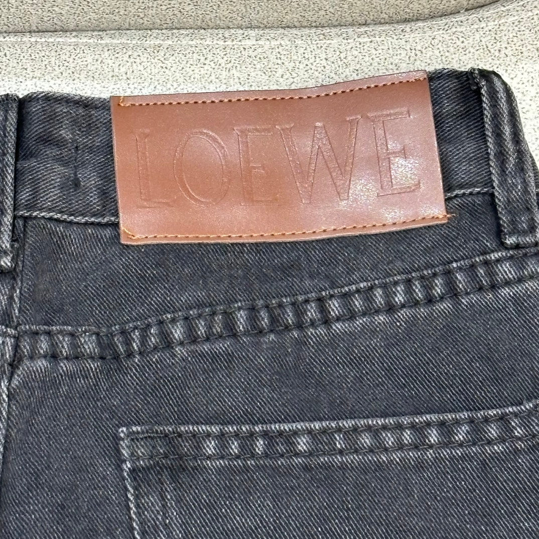 Embroidered straight leg jeans