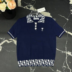 Collar jacquard knitting on top