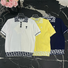 Collar jacquard knitting on top