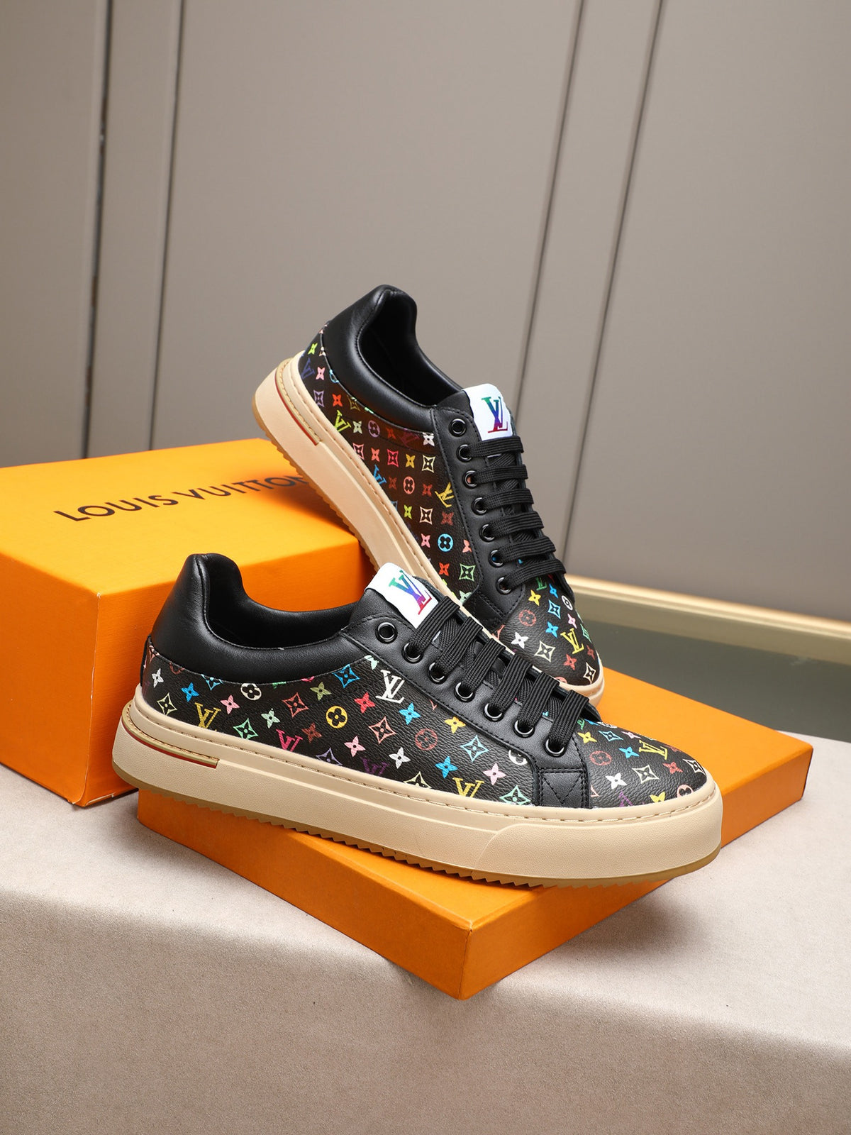Top layer cowhide patchwork classic men's shoes