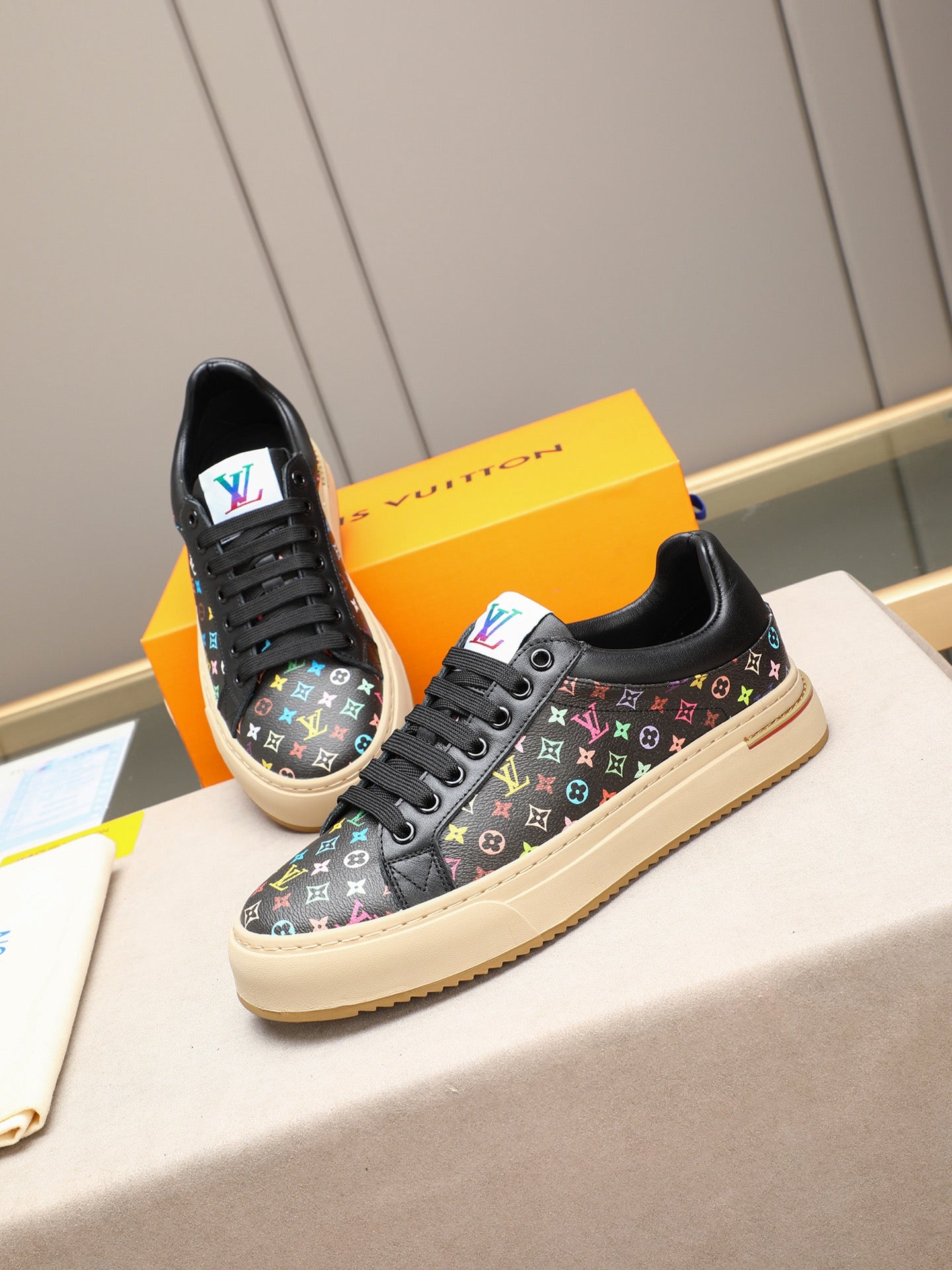 Top layer cowhide patchwork classic men's shoes