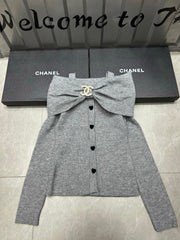 Brooch One Shoulder Long Sleeve