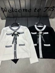 Camellia bow cardigan