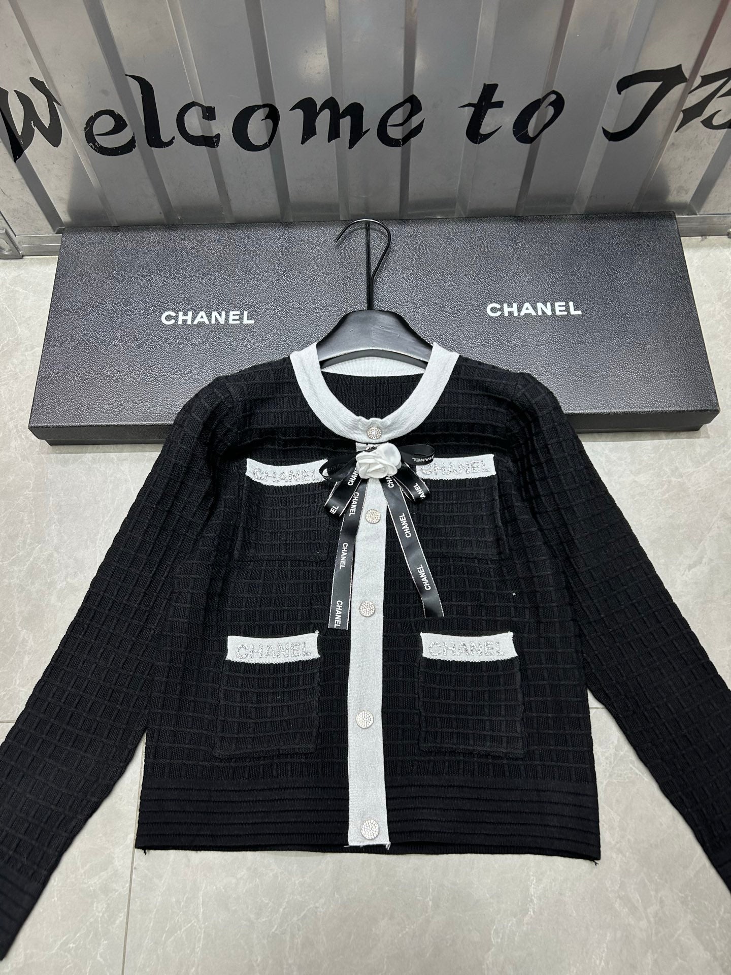Camellia bow cardigan